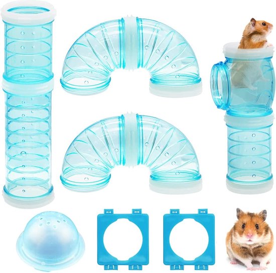 Hamster Tube Kit, Transparante Hamster Cage Adventure External Tube Creatief DIY Connection Tunnel Hamster Toy voor kleine dieren zoals Hamster Mouse - 2,1 inch