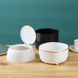 Plastic prullenbak Creatieve mini-desktopprullenbak met deksel Kleine prullenbak voor thuiskantoor