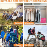 Kofferorganizerset, ultralichte verpakkingstassen met compressie, S, M, L, XL verpakkingsblokjes, compressietas voor kleding en schoenen, kledingtassen als bagage-organizerset, rozerood