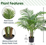 Kunstplanten Kunstpalm Kunstplant Grote Palm Kunstboom Tropische Esthetische Decoratie Woonkamer Balkon Slaapkamer Kantoor Huis 110 cm