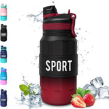 Drinkfles met rietje voor kinderen, drinkfles sport 500 ml, drinkfles voor kinderen, lekvrij, BPA-vrij, platte waterfles, sportfles 500 ml, voor meisjes, jongens, school, outdoor