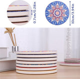 8 stuks onderzetters met houder, glazen absorberende keramiek, decoratieve onderzetters voor kopjes, vazen, glas, kaarsen, unique verjaardags- housewarming gifts