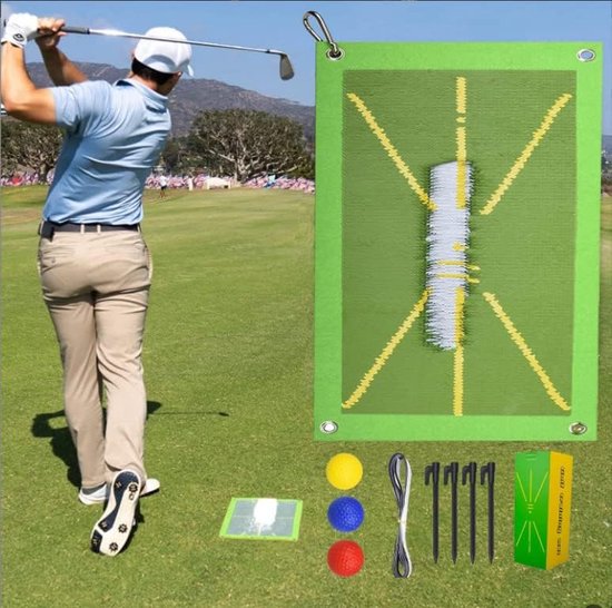 Golf trainingsmat voor Swing Detection Batting, Golf oefenmat voor binnen en buiten, draagbare Swing Accustrike Practice mat, hulpmiddel voor golftraining (één)