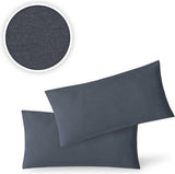 kussensloop, set van 2, voordeelpak met ritssluiting, hoogwaardige kwaliteit, antraciet, 40 x 60 cm kussensloop, set van 2, voordeelpak met ritssluiting, hoogwaardige kwaliteit, antraciet, 40 x 60 cm