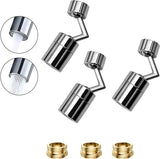 Universele spatfilterkraan, 720° draaibare waterafvoerkraan sproeikopadapter, keukenborrelkraan sproeikop met 4-laags gaasfilter en 2 O-ringventielen, lekvrij