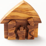 Olijfhout Kerstdecoratie Kerststal Puzzel Tafeldecoratie van 6,50 x 6 cm Olive wood Christmas decoration Nativity Puzzle Table decoration of 6.50 x 6 cm