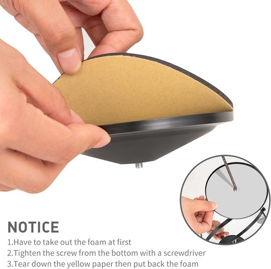 Cosmetic Mirror Black Standing Makeup Mirror with Magnification 5x/1x Table Mirror Brass 360° Swivelling Double-Sided Mirror Shaving Mirror Standing, Diameter 20 cm