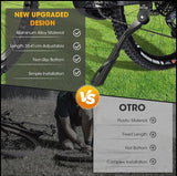 Fietsstandaard 24-29 inch, 3 gaten zijstandaard fiets, aluminium fietsstandaard basis, 35-41cm in hoogte verstelbare fietsstandaard, antislip achterstandaard voor racefiets, MTB, stadsfiets