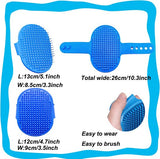 Verzorgingsborstel voor konijnen, kleine housdierharen, borstelset, massageborstel, haas nagelknipper, kleine huisdierverzorgingsset voor katten, puppy's, konijnen, hamsters, blauw