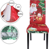 Christmas Chair Covers, Stretch, Modern Decoration, Universal Fit for Dining Room, Party, Banquet, Set of 4 / 6