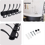 Coat Rack, Stainless Steel Coat Hooks, Towel Hooks, Bathrobe Hooks, Coat Rack, Approx. Max. Load 30 kg
