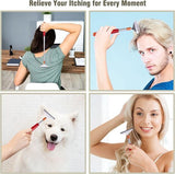 Back Scratcher voor mannen, met massief houten handvat massageroller, extra brede 15-teeth claw robuuste stalen handmassagers, 62 cm