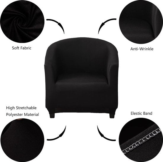 Club Chair Slipcover, High Stretch, Removable and Washable Armchair, Sofa Slipcover, Furniture Protector for Living Room