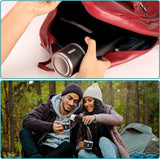 Zwarte thermosfles van roestvrij staal met deksel en 2 bekers - 500 ml dubbelwandige thermoskan met beker - lekvrije thermosfles voor warme en koude dranken