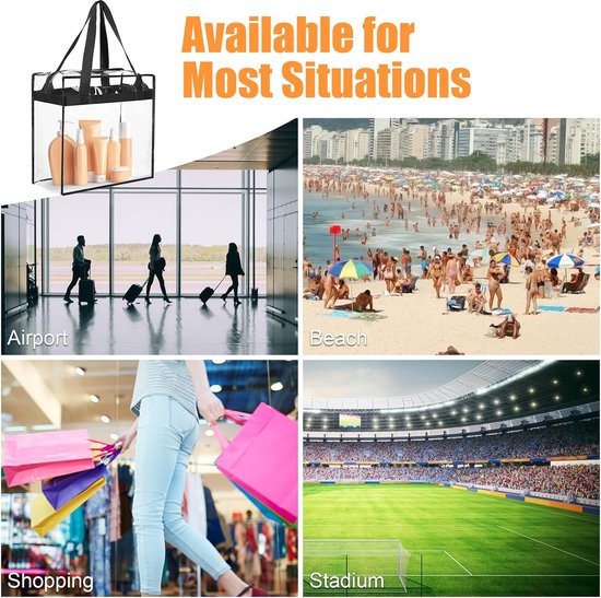 oorzichtige draagtas, transparante toilettas, waterdichte luiertas met ritssluiting en handvat, pvc, toilettas voor reizen, fitnessstudio, school, sportevenementen, zwart, mode