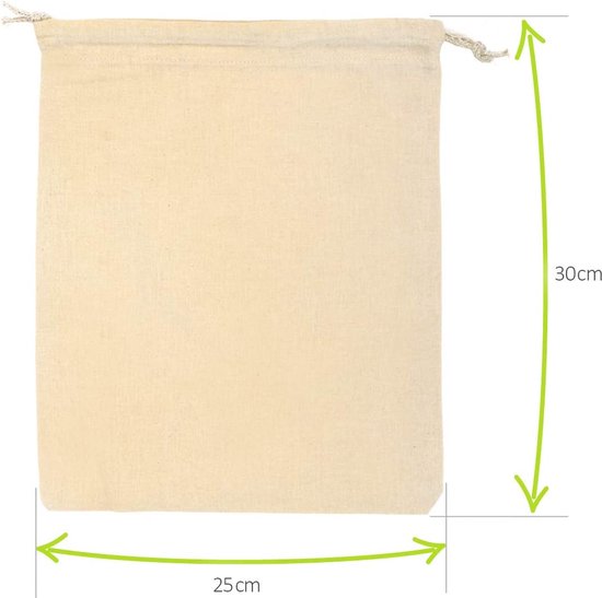 Verschillende katoenen tassen, herbruikbare draagtassen, onbedrukt, ideaal om te beschilderen, Oeko-Tex®-standaard 100, 10-delige set, One-size