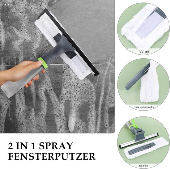 3-in-1, window cleaner with spray function 3-in-1, raamreiniger met sproeifunctie