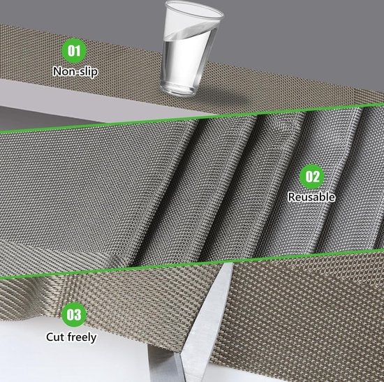 Placemats, Veeg schoon Place Mats, Set van 6 Wasbare