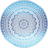 handwerk Rond tapijt muurhangend Ombre hippie Mandala Boheemse hippie ingewikkeld Indiaas tapijt tafelkleed 70" blauw