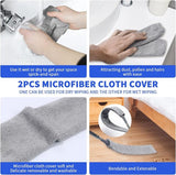 Telescopische plumeau Wasbare stofmop met 4 wasbare doeken, telescopische reiniger, telescopische plumeau, lange uitschuifbare plumeau voor slaapbank, meubelvloer, huishoudspleetstof