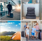 Koffer Organizer Set 8-delig, verpakking cubes, waterdichte reistas, kledingtassen, paktassen voor koffer, kofferorganizer, reistas met make-uptas, schoenenzak, USB-kabeltas (As)