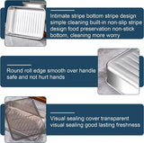 2 stuks roestvrijstalen vershouddozen: snijdoos met luchtdichte deksels, voedselconserveringsdoos voor vlees, kaas, herbruikbare stapelbare roestvrijstalen doos, vaatwasser/oven/vriezer
