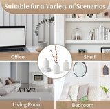 Mini Witte Bloemenvaas - Kleine Bud Vaasjes voor Gedroogde Kunstbloemen 3 stuks Leuke Scandinavische Vaasjes voor Woonkamer Minimalistisch Klein Vaasje voor Bruiloft Kerstmis Verjaardag Tafelstuk Decoratie