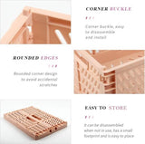 Klapdoos, 6 stuks klapkisten, opbergmanden, draagbare opbergdozen, kleurrijke opbergdoos, geschikt voor keuken, badkamer, kantoor, slaapkamer, klaslokaal (15 x 10 x 5,8 cm)