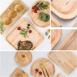 2 stuks dienblad van hout, houten dienblad, ronde dienblad van hout, houten dienblad, fruitborden van hout, voor tapas, noten, fruit, kopjes, vazen