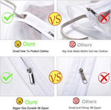 Clothes Cover Bags Set van 12 (60 x 100 cm/6 stuks + 60 x 153 cm/6 stuks) Dress Garment Bag met volledige rits in Wardrobes, Lichtgewicht Clear Waterproof Wasbaar Pak Carrier Protector Tassen