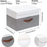 Opbergdozen met deksels, 3-pack, opvouwbare opbergbak met handvat, voor het, 45x30x30cm