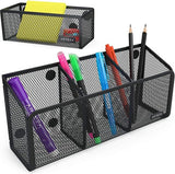 Magnetische penhouder, net, magnetische mand, magnetische opbergmanden, mesh markeerstifthouder, voor whiteboard, koelkast, kantoormateriaal