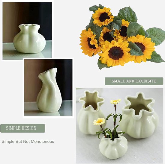 Keramiek bloemenvazen ​​set, 2 stuks decoratieve creatieve vazen, hydrocultuur creatief bloemstuk, voor thuis kantoor woonkamer decoratie ornament