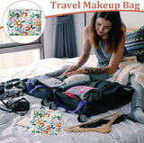 Cosmetische tas, make-uptas, draagbare make-uptas voor dames en meisjes, make-uporganisator, reistoilettas voor damesmeisjes (kleurrijk)