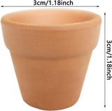 12 stuks terracotta vetplantenpotten, kleipotten, herbruikbare terracotta bloempotten, voor binnen en buiten, planten, handwerk, bruiloft (3 x 3 cm)