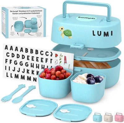 bumpli® Broodtrommel voor kinderen met vakken, kindvriendelijke bumpli® Broodtrommel voor kinderen met vakken, kindvriendelijke