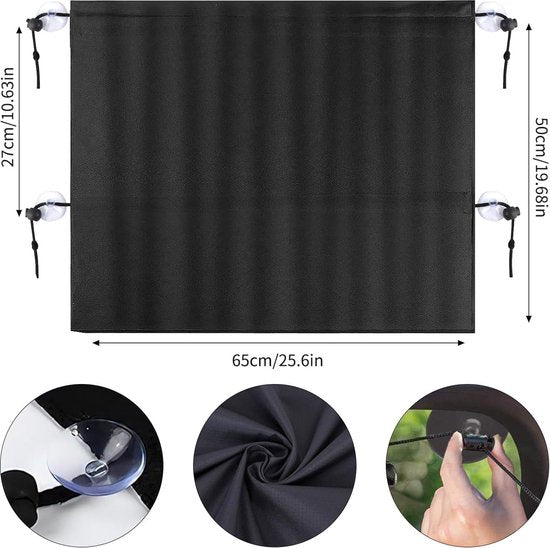 2 stuks zonwerende auto baby, hittewerende kinderzijruit, universele autozonneklep zijruit, zonwerende auto kinderen met UV-bescherming, universele elasticiteit zonneklep autonet, zuignap