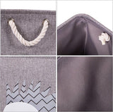 Opbergdoos voor kinderen, set van 4, 28 x 28 x 28 cm, opvouwbare opbergmand voor kinderplank. Ideaal voor Kallax-gebruik, speelgoedkist, speelgoed, boeken, kinderkamer. Grijze olifant