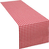 Tafelloper 40 x 150 cm rood/wit geruit (kleur en grootte naar keuze) - hoogwaardige tafelloper van 100% katoen in Scandinavische landhuisstijl