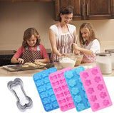 RVS Dog Paw & Bone siliconen mallen Food Grade siliconen mallen (roze en blauw) Verschillende maten Dog Bone Cookies voor chocolade
