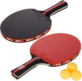 Professionele tafeltennis-set - 2 tafeltennisbatjes + 3 tafeltennisballen voor amateurs, beginners, experts