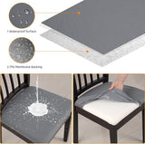 Jacquard Eetkamerstoel Stoelhoezen- Stretch Spandex, Geen rugleuning - Eetkamerstoel Stoelbeschermer Hoes - Verwijderbaar Wasbaar voor hoge bureaustoelen - Antraciet Glad - 4 stuks