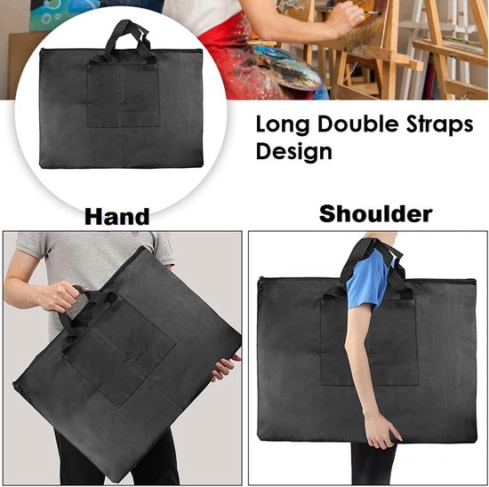 Transport bag for drawing board, drawing board, transport bag, A2 drawing bag, waterproof drawing board bag for art utensils, waterproof A2 art folder with handles, drawing folders