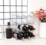 Flessenrek, flessenorganizer, flessenrek koelkast, flessenhouder keuken voor koelkast, kast, kantoor (2 stuks, 6 flessen)