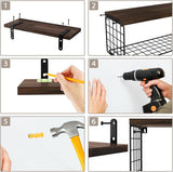 Houten wandplank, wandplank, 3+1-delige zwevende plank, keukenwandplank, planken voor muren, badkamerwandplank, wandboekenplank, wandplanken voor woonkamer, keuken, slaapkamer of kantoor.
