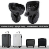 Kofferwielen, reserveset links en rechts voor trolley, koffer, bagage