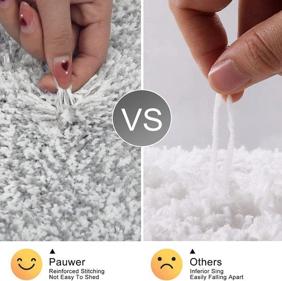 Badkamertapijtset 3-delig Wasbare antislipbadmat Toiletmat Zacht absorberend Badkamertapijt en toiletmat met uitsparing Microvezel douchemat Lichtgrijs