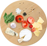 KADAX - Draaibare serveerplaat - draaiplateau van natuurlijk hout, antibacteriële draaiplaat - mesvriendelijk serveerbord, snackbord om te serveren - diameter 40 cm