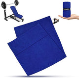 Fitness handtas van microvezel met badstof structuur, sporthandtas voor sportschool en sportschool, stoffen met Oeko-Tex certificering, absorberend, licht (marineblauw, 120 x 50 cm)