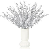 45 stuks kunstmatige eucalyptus takken, bladeren, eucalyptusbladeren, decoratie, eucalyptus, kunstplanten voor bloemstukken, huis, bruiloft, feest, tafel, centerpiece, decoratie, zilver